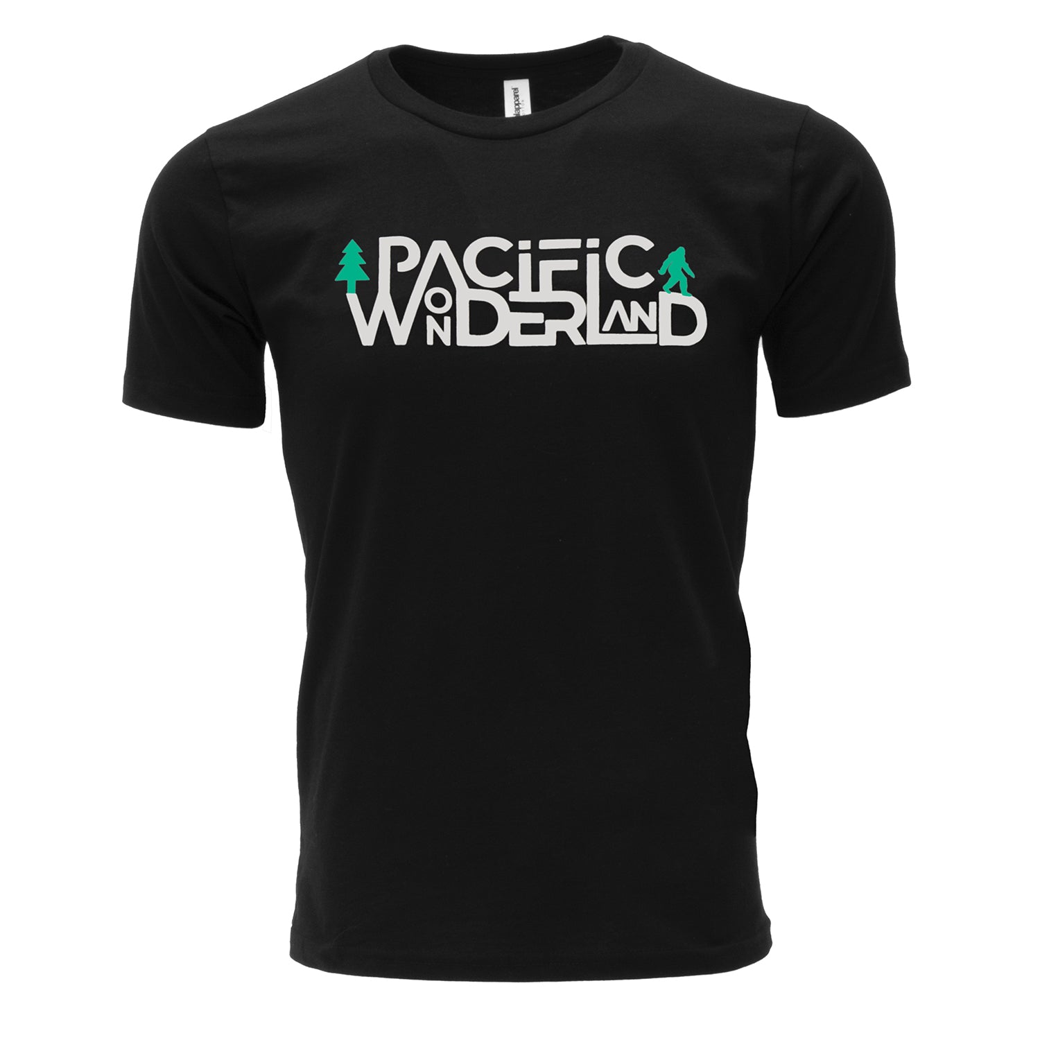 This Pacific Wonderland tee shirt from Oregon also features a small bigfoot and pine tree